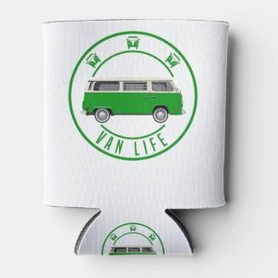 Van Life Vintag Retro Camper Bus grün Dosenkühler