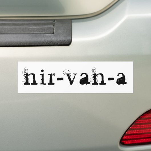 Van name travel camper word play nirvana nir-van-a autoaufkleber (Auf Auto)