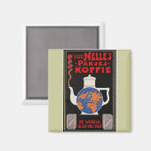 Van Nelle's Coffee - Vintage Werbung Magnet (Vorderseite/Rückseite)
