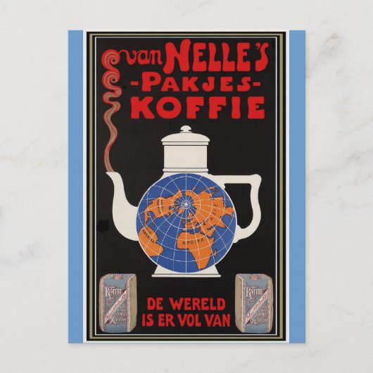 Van Nelle's Coffee - Vintage Werbung Postkarte (Vorderseite)