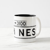 Van Ness Ave., San Francisco Straßenschild Zweifarbige Tasse (VorderseiteRechts)