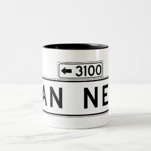 Van Ness Ave., San Francisco Straßenschild Zweifarbige Tasse