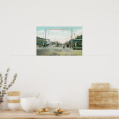 Van Ness Avenue View ein Jahr nach dem Feuer Poster (Küche)