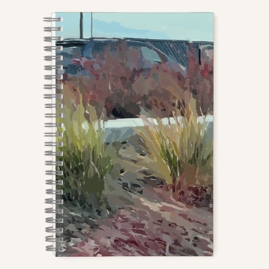 Van & Pflanze-Notebook Notizblock (Vorderseite)