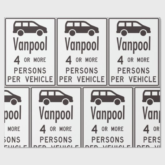Van Pool Sign Geschenkpapier (Flach)