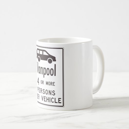 Van Pool Sign Kaffeetasse (VorderseiteRechts)
