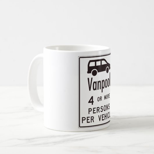 Van Pool Sign Kaffeetasse (Vorderseite Links)