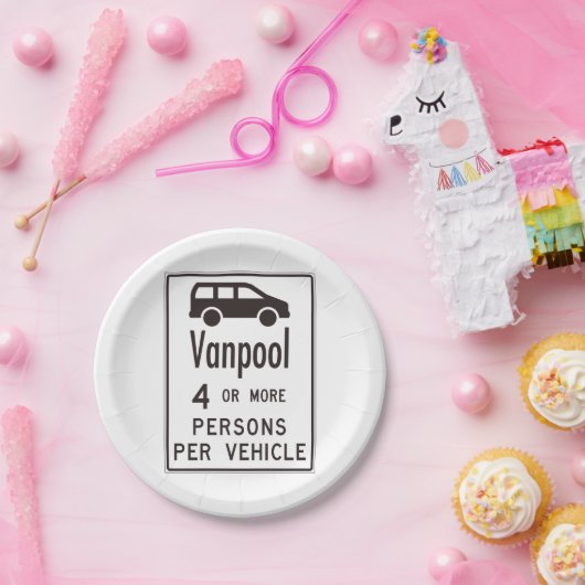 Van Pool Sign Pappteller (Party)