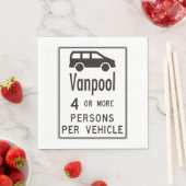 Van Pool Sign Serviette (Beispiel)