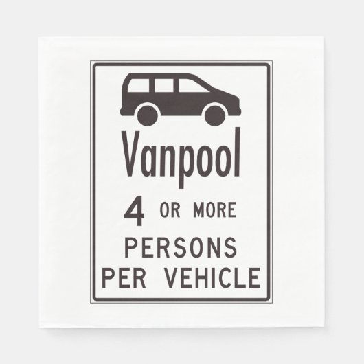 Van Pool Sign Serviette (Vorderseite)