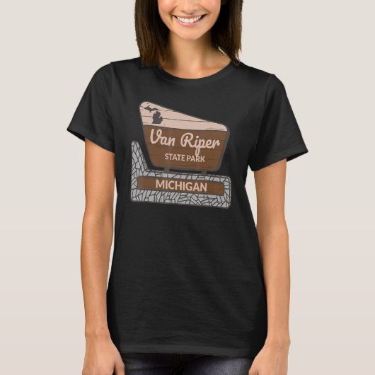 Van Riper State Park Michigan MI Welcome Sign Vaca T-Shirt (Vorderseite)