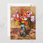 Van Rysselberghe - Tulips und Nasturtien Postkarte (Vorne/Hinten)