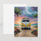 Van Scene On Beach E Feiertagskarte (Vorne/Hinten)