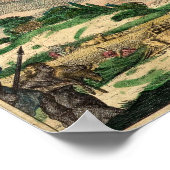 van Schagen Weltkarte 1680 Poster (Ecke)