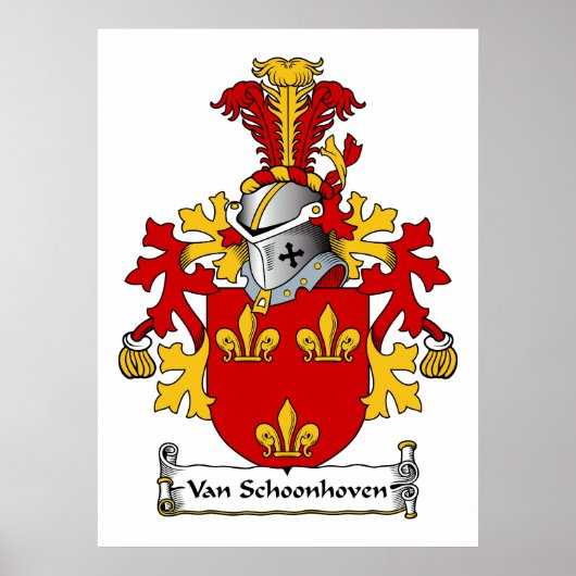 Van Schoonhoven Familienwappen Poster (Vorne)