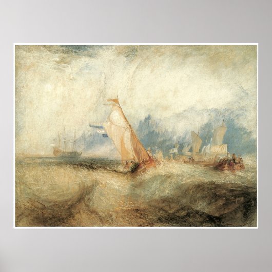 Van Tromp, Seeschiffe J.M.W. Turner Poster (Vorne)