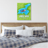 Van-Türkei-Karte Leinwanddruck (Insitu (Schlafzimmer))