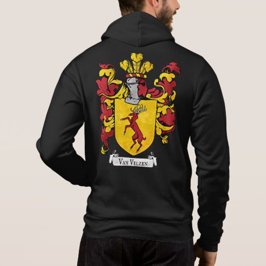 Van Velzen-Wappen - Männerhoodie Hoodie (Rückseite)