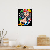 Vana DeVinyl™/Bikerjacke/Bam! Poster (Küche)