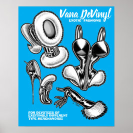 Vana DeVinyl™/Exotic Fashions/Blue Poster