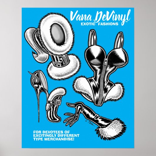 Vana DeVinyl™/Exotic Fashions/Blue Poster (Vorne)
