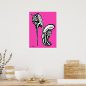 Vana DeVinyl™/Fun-Fur besetzt, Stöckelabsatz Poster (Küche)