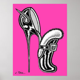 Vana DeVinyl™/Fun-Fur besetzt, Stöckelabsatz Poster