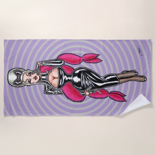 Vana DeVinyl™/Glamour Goddess Strandtuch (Vorderseite)