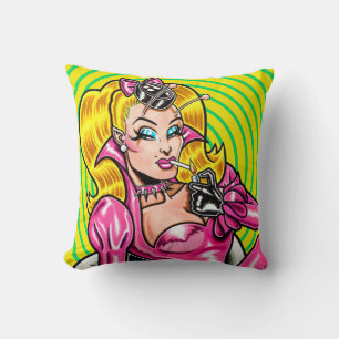 Vana DeVinyl™/Hübsch in rosa Kautschuk Kissen