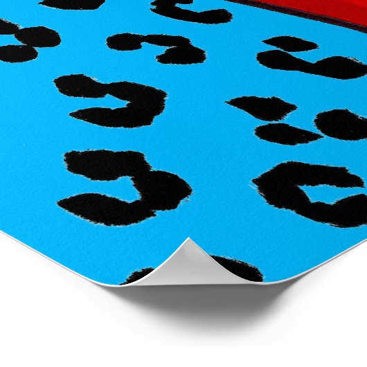 Vana DeVinyl™/Red Vinyl Dress/Blue Poster (Ecke)