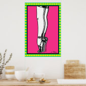 Vana DeVinyl™/Strümpfe und High Heels Poster (Küche)