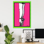 Vana DeVinyl™/Strümpfe und High Heels Poster (Heimbüro)