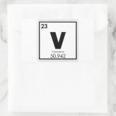 Vanadium Chemielementsymbol-chemische Formel Rechteckiger Aufkleber (Tasche)