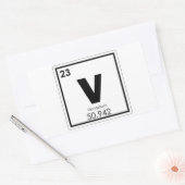 Vanadium Chemielementsymbol-chemische Formel Rechteckiger Aufkleber (Umschlag)