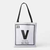 Vanadium Chemielementsymbol-chemische Formel Tasche (Rückseite)
