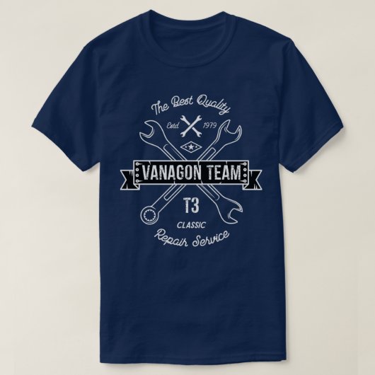 Vanagon Team T3 Reparaturservice Funny Sprichwort  T-Shirt (Design vorne)