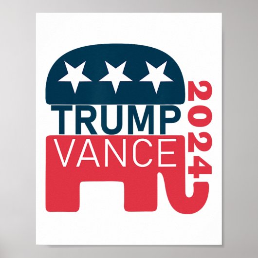 Vance 2024 Präsident wählen Usa Wahlmaga Poster (Vorne)