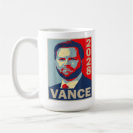 Vance 2028 für Präsident 28 Vintage Republikaner Kaffeetasse