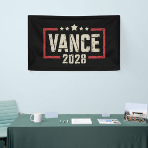Vance 2028 Präsident Wahlkampagne US-Flagge Banner