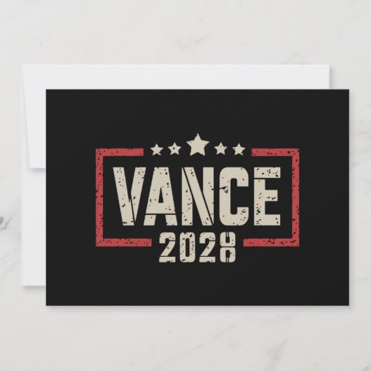 Vance 2028 Präsidentschaftswahlkampagne unter US-F Einladung (Vorderseite)