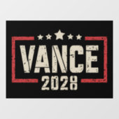 Vance 2028 Präsidentschaftswahlkampagne unter US-F Fensteraufkleber (Blatt)