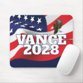 Vance 2028 Text With Flag and Bald Eagle Mousepad (Mit Mouse)