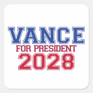 Vance für Präsident (Universitätsteam) Quadratischer Aufkleber
