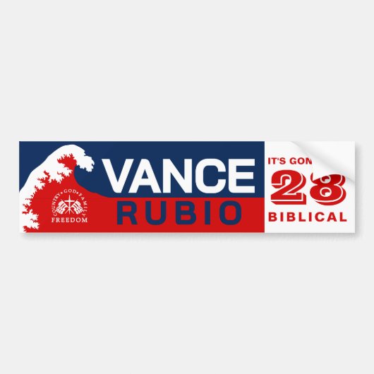 Vance Rubio 2028 Autoaufkleber (Vorne)