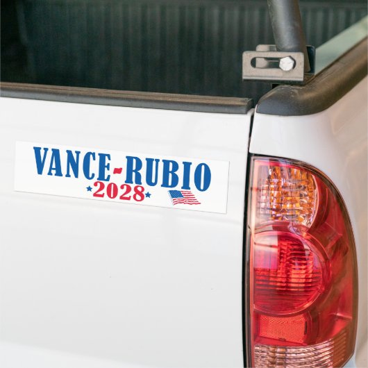 Vance Rubio 2028 (flag) Autoaufkleber (Auf Lkw)