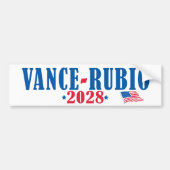 Vance Rubio 2028 (flag) Autoaufkleber (Vorne)