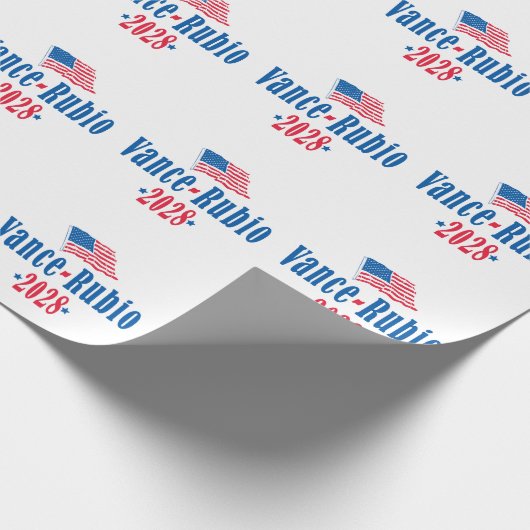 Vance Rubio 2028 (flag) Geschenkpapier (Ecke)