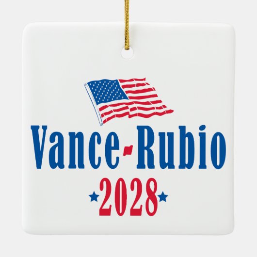 Vance Rubio 2028 (flag) Keramikornament (Rückseite)