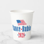 Vance Rubio 2028 (flag) Pappbecher (Vorderseite)