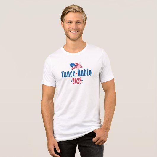 Vance Rubio 2028 (flag) Tri-Blend Shirt (Vorderseite voll)